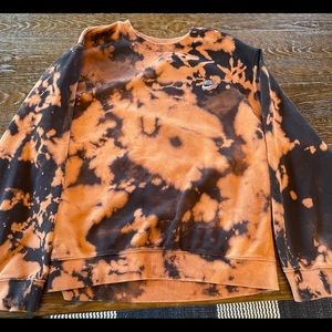 Custom Bleach Dye Nike Crewneck